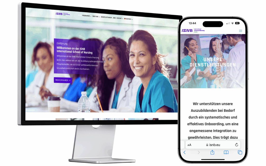 Webdesign & SEO für die International School of nursing Berlin