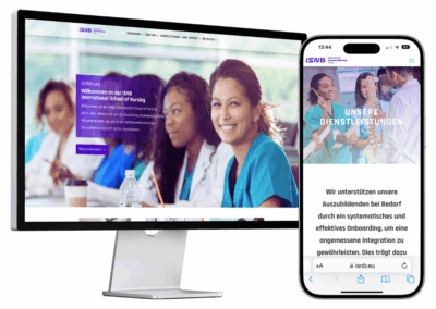 Webdesign & SEO für die International School of nursing Berlin