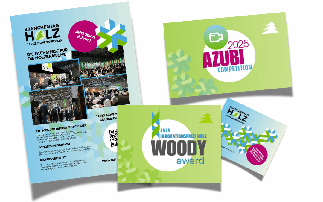 Branding & Marketingmaterialien für den Branchentag Holz 2025