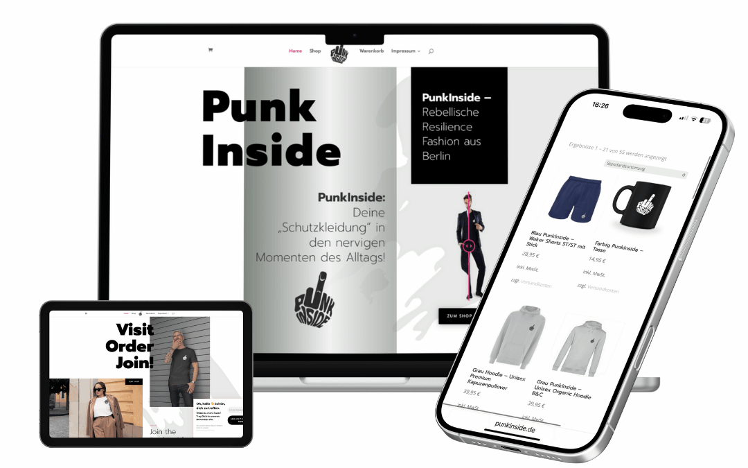 Webdesign Onlineshop für PunkInside