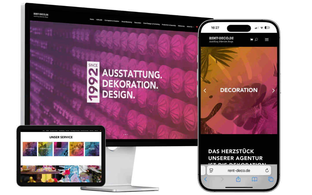 Webdesign und SEO für Rent Deco