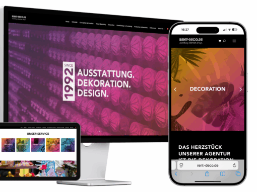 Webdesign und SEO für Rent Deco