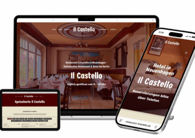Webdesign und SEO für Restaurant und Hotel Il Castello