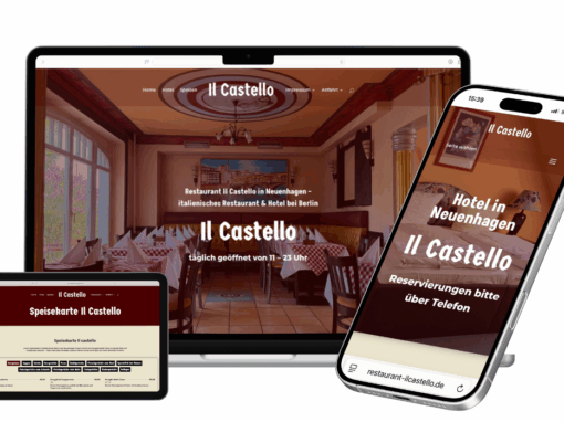 Webdesign und SEO für Restaurant und Hotel Il Castello