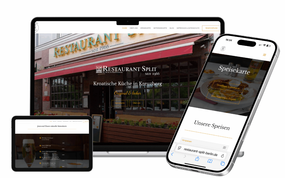 Webdesign und SEO für Restaurant Split