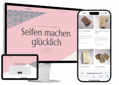 Webdesign und Onlineshop für Soap2Happyness