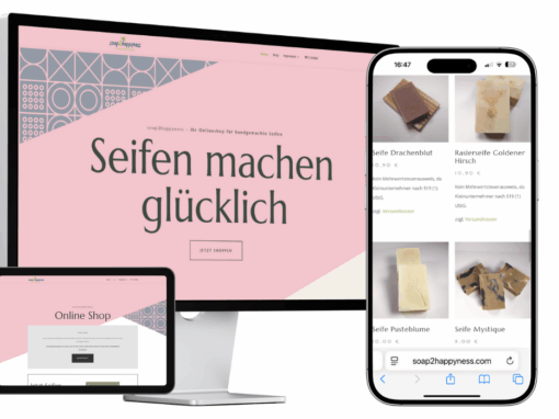 Webdesign und Onlineshop für Soap2Happyness