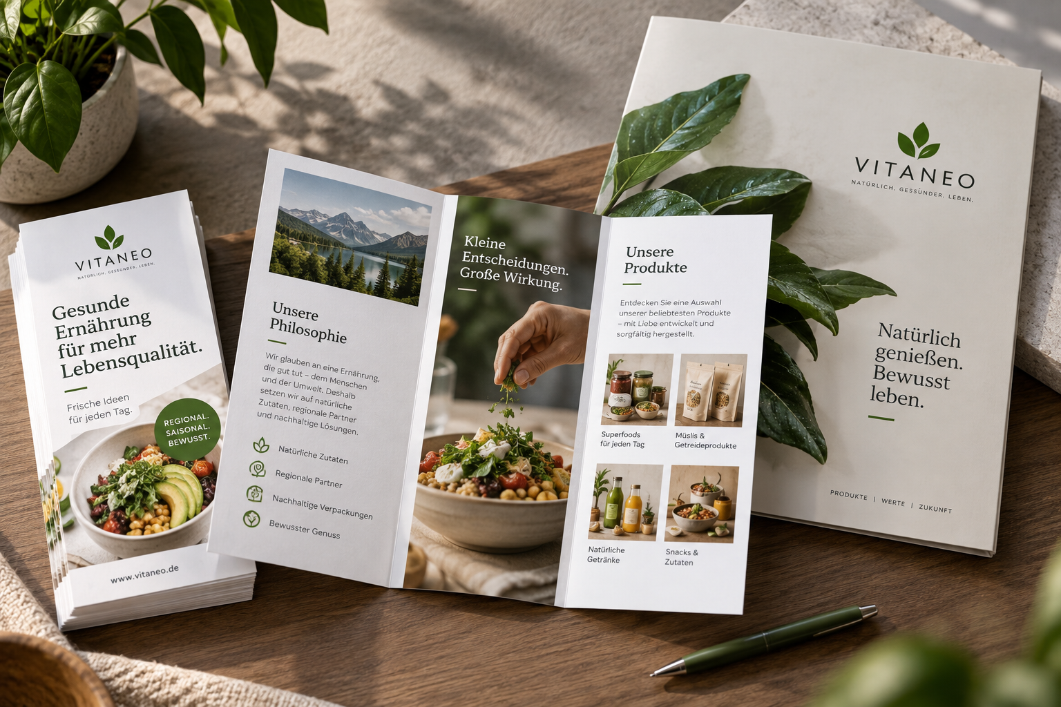Beispiel für Flyer, Broschüren und Imagefolder
