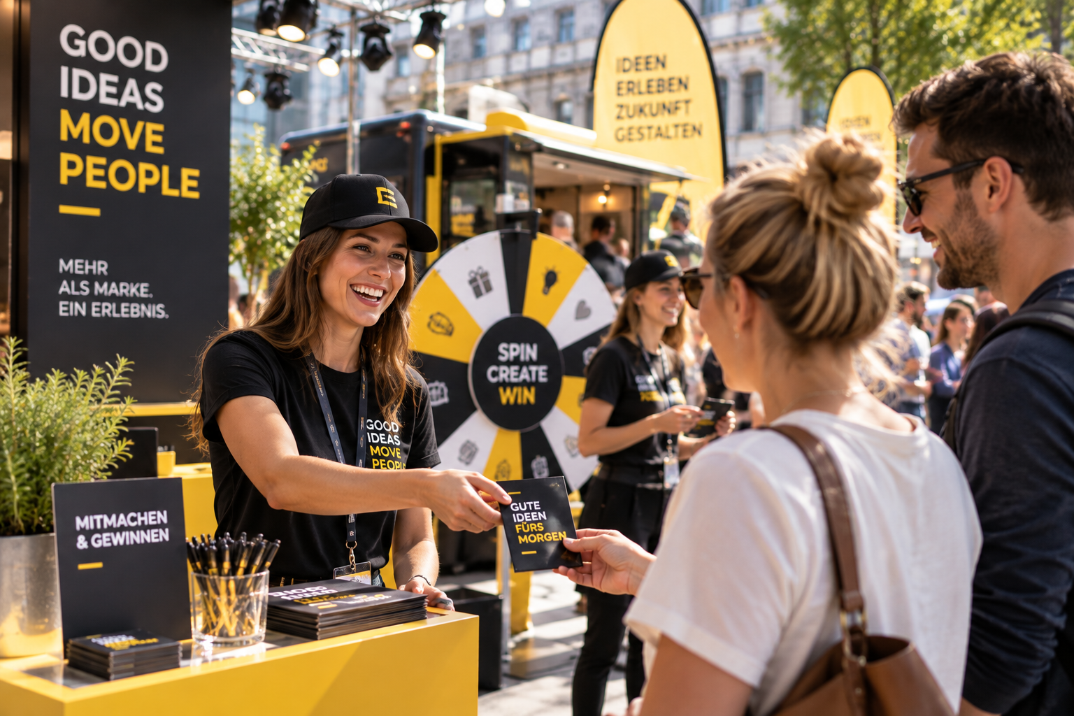 Promotion und Live-Aktion mit direkter Ansprache von Besuchern und interaktivem Markenerlebnis